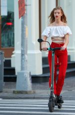 CLARE CRAWFORD on the Set of New Maybelline Commercial in New York 08/05/2020