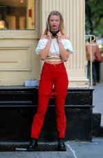 CLARE CRAWFORD on the Set of New Maybelline Commercial in New York 08/05/2020