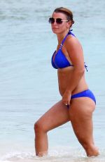 COLEEN ROONEY in a Blue Bikini at a Beach in Barbados 08/08/2020