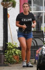 COLEEN ROONEY in Denim Shorts Out for Coffee in Cheshire 08/19/2020