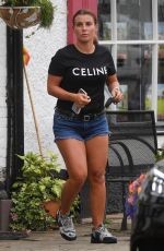 COLEEN ROONEY in Denim Shorts Out for Coffee in Cheshire 08/19/2020