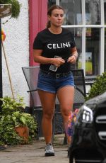 COLEEN ROONEY in Denim Shorts Out for Coffee in Cheshire 08/19/2020