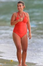 COLEEN ROONEY in Swimsuit at a Beach in Barbados 08/03/2020