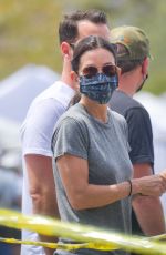 COURTENEY COX Wearing a Mask Out in Malibu 08/23/2020