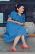 CRYSTAL REED Out for Coffee in Los Angeles 08/25/2020