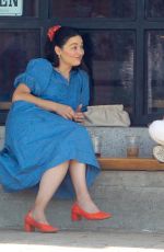 CRYSTAL REED Out for Coffee in Los Angeles 08/25/2020