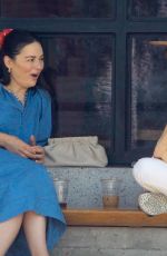 CRYSTAL REED Out for Coffee in Los Angeles 08/25/2020