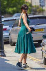 DAISY LOWE in a Green Dress Out with Her Dog in London 08/11/2020