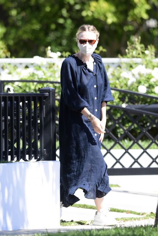 DAKOTA FANNING Out at a Park in Los Angeles 08/02/2020