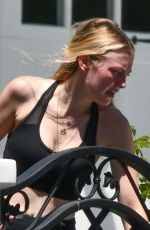 DAKOTA FANNING Outside Her House in Studio City 08/12/2020