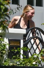DAKOTA FANNING Outside Her House in Studio City 08/12/2020