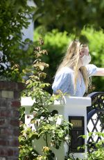 DAKOTA FANNING Picks Up a Food Delivery in Los Angeles 08/05/2020