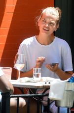 DAPHNE GROENEVELD Showing Engagement Ring Out in West Village 08/03/2020