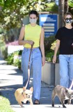 DELILAH and AMELIA HAMLIN Out with Their Dogs in Los Angeles 08/10/2020