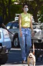 DELILAH and AMELIA HAMLIN Out with Their Dogs in Los Angeles 08/10/2020