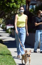 DELILAH and AMELIA HAMLIN Out with Their Dogs in Los Angeles 08/10/2020