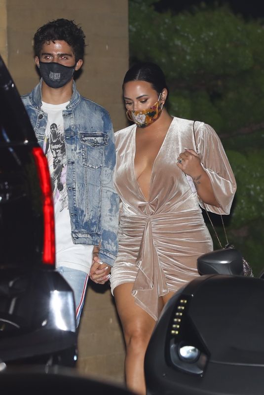 DEMI LOVATO and Max Ehrich at Nobu in Malibu 08/02/2020