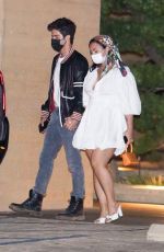 DEMI LOVATO and Max Ehrich at Nobu in Malibu 08/29/2020