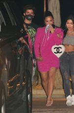 DEMI LOVATO, NIKIRA DRAGUN and Max Ehrich at Nobu in Malibu 08/07/2020