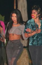 DEMI LOVATO, NIKIRA DRAGUN and Max Ehrich at Nobu in Malibu 08/07/2020