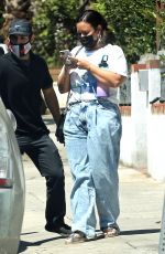 DEMI LOVATO Vearing a Mask Out in Los Angeles 08/26/2020