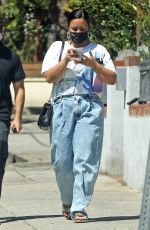 DEMI LOVATO Vearing a Mask Out in Los Angeles 08/26/2020
