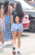 DRAYA MICHELE in Denim Shorts Out in Los Angeles 08/21/2020