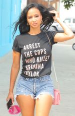 DRAYA MICHELE in Denim Shorts Out in Los Angeles 08/21/2020