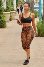 DRAYA MICHELE In Tights Out in Los Angeles 08/13/2020