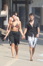 DUA LIPA and Anwar Hadid Out at a Beach in Malibu 08/23/2020