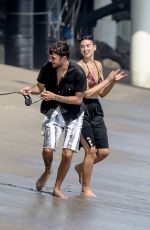 DUA LIPA and Anwar Hadid Out at a Beach in Malibu 08/23/2020