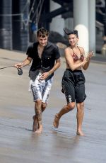 DUA LIPA and Anwar Hadid Out at a Beach in Malibu 08/23/2020