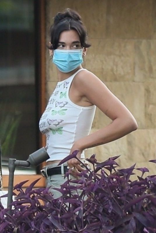 DUA LIPA Arrives at Soho House in Malibu 08/18/2020
