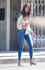 EIZA GONZALEZ in Tight Denim Out for Coffee in Studio City 08/28/2020