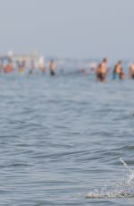 ELISABETTA GREGORACI in Bikini at a Beach in Forte Dei Marmi 08/23/2020