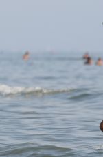 ELISABETTA GREGORACI in Bikini at a Beach in Forte Dei Marmi 08/23/2020