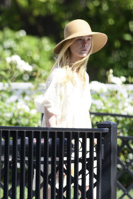 ELLE FANNING Out at a Park in Los Angeles 08/02/2020