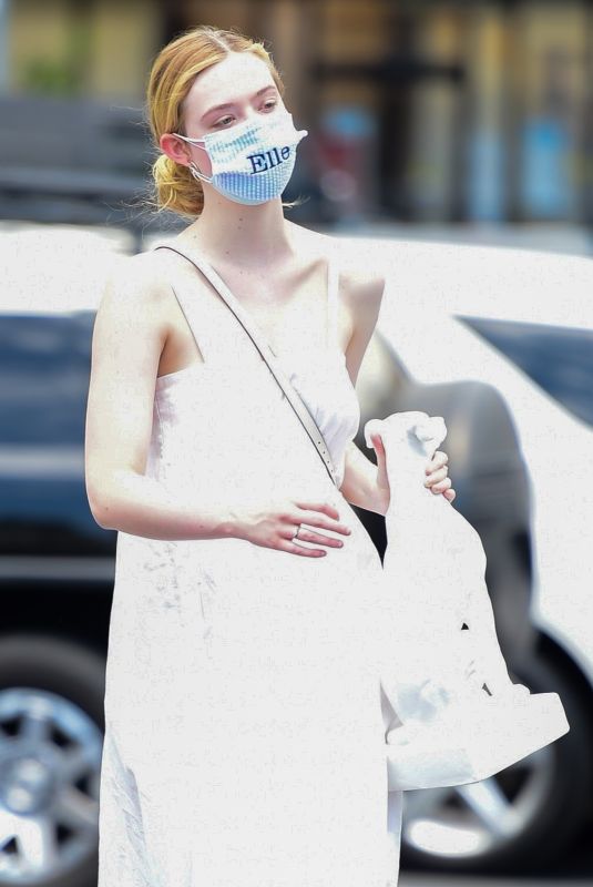 ELLE FANNING Out Shopping in Los Angeles 08/17/2020
