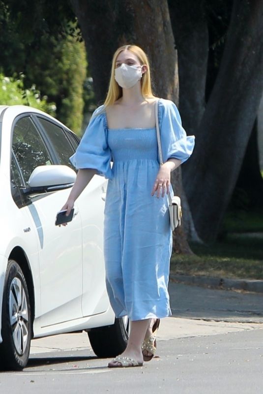 ELLE FANNING Out Shopping in Los Angeles 08/20/2020