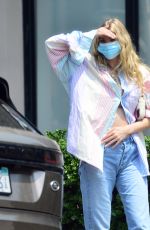 ELSA HOSK in DEnim Out in Los Angeles 08/21/2020