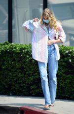 ELSA HOSK in DEnim Out in Los Angeles 08/21/2020