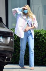 ELSA HOSK in DEnim Out in Los Angeles 08/21/2020