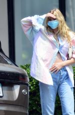 ELSA HOSK in DEnim Out in Los Angeles 08/21/2020