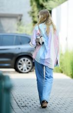 ELSA HOSK in DEnim Out in Los Angeles 08/21/2020