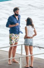 EMILIA CLARKE at a Restaurant on Vacation in Positano 08/07/2020