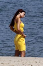 EMILY RATAJKOWSKI at a Photoshoot for Her Swimwear Brand at a Beach in New York 08/11/2020