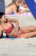 EMILY RATAJKOWSKI in a Red Bikini at a Beach in The Hamptons 08/05/2020