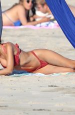 EMILY RATAJKOWSKI in a Red Bikini at a Beach in The Hamptons 08/05/2020