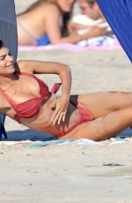 EMILY RATAJKOWSKI in a Red Bikini at a Beach in The Hamptons 08/05/2020