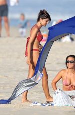 EMILY RATAJKOWSKI in a Red Bikini at a Beach in The Hamptons 08/05/2020